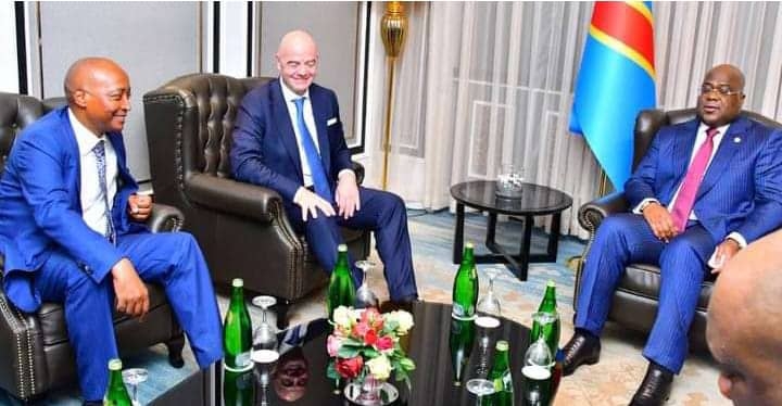 RD Congo : Félix Tshisekedi reçoit Gianni Infantino et Patrice Motsepe (FIFA – CAF)