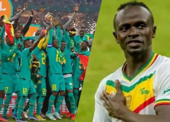 Sadio Mané félicite les lions locaux sénégalais, vainqueurs du CHAN 2022