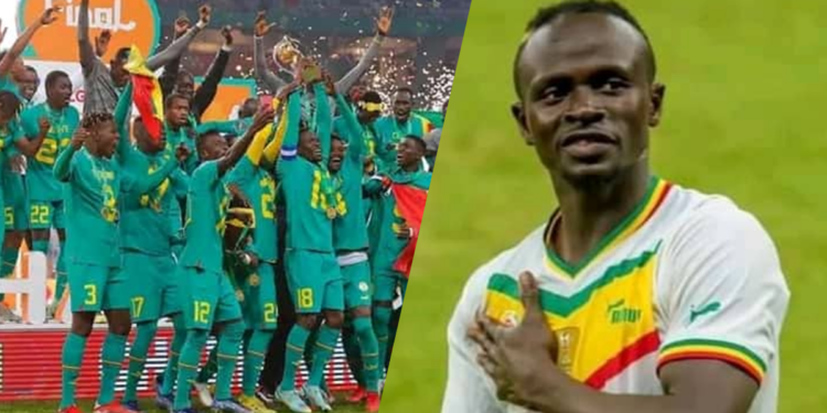 Sadio Mané félicite les lions locaux sénégalais, vainqueurs du CHAN 2022