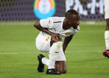 Naby Keita sous les couleurs de la sélection guinéenne. Credit photo FOOT224