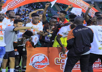 Ligue 1 / Côte d’Ivoire : le Fc San Pédro, sacré vainqueur avec son attaquant béninois Mario Adjibi