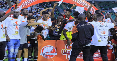Ligue 1 / Côte d’Ivoire : le Fc San Pédro, sacré vainqueur avec son attaquant béninois Mario Adjibi