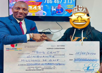Un parieur rafle 350 millions GNF avec une mise de 10 000 GNF chez Yellowbet