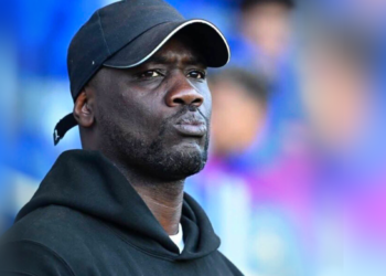 Emerse Faé lors d’un match de la sélection ivoirienne avant l’annonce officielle de la fin de son mandat à la tête des Éléphants.
