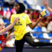Les joueuses de la Guinée U18 lors de leur match contre l’Allemagne au Championnat du monde féminin U18 de handball en Roumanie.