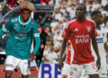 Mamadou Saidou Bah célèbre son but avec Ekenäs IF lors d'un match du championnat finlandais.