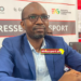 Moussa Camara, président de la Fédération guinéenne d'esport, lors de sa conférence de presse à la Maison commune des journalistes de Conakry le 25 juillet 2026.