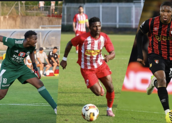 N'fanly Sylla célèbre son triplé tandis que Bafodé Diakité et Moussa Diallo se distinguent avec leurs clubs respectifs lors des performances des Guinéens évoluant à l'étranger.N'fanly Sylla célèbre son triplé tandis que Bafodé Diakité et Moussa Diallo se distinguent avec leurs clubs respectifs lors des performances des Guinéens évoluant à l'étranger.