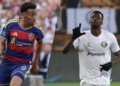 Momo Fanyé Touré célèbre son but avec le FC Alashkert tandis que Morgan Guilavogui dispute un match sous les couleurs du Real Salt Lake.