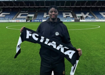 Mamadou Cissé sous les couleurs du Haka FC après son arrivée en Finlande.