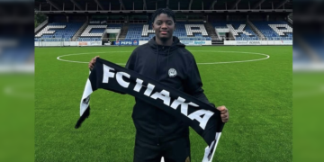 Mamadou Cissé sous les couleurs du Haka FC après son arrivée en Finlande.