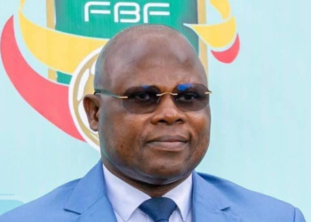Marcellin Bocové après son élection à la présidence de la Fédération béninoise de football