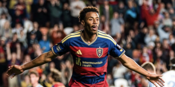 Morgan Guilavogui sous les couleurs du Real Salt Lake en League Cup.