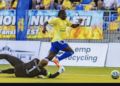 Amadou Traoré sous le maillot du FK Transinvest en championnat de Lituanie