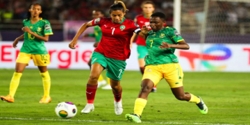 Les joueuses du Maroc et de l’Algérie célèbrent leur qualification en demi-finales de la CAN Féminine 2026.