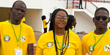 Participants au séminaire sous-régional de mobilisation des Jeux Olympiques de la Jeunesse Dakar 2026 réunis dans la capitale sénégalaise.