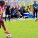 Fodé Camara sous les couleurs de Tikveš Kavadarci lors du championnat de Macédoine du Nord.