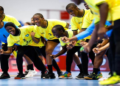 Les handballeuses guinéennes U18 lors de leur match nul face à l’Ouzbékistan au Championnat du Monde féminin de handball 2026.