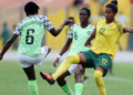 Les joueuses de l’Afrique du Sud célèbrent leur victoire 2-1 contre le Nigeria en demi-finale de la CAN féminine 2026.
