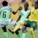 Les joueuses de l’Afrique du Sud célèbrent leur victoire 2-1 contre le Nigeria en demi-finale de la CAN féminine 2026.