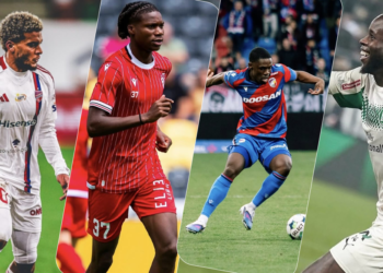 Aliou Badara Baldé et Mohamed Lamine Diaby Fadiga, buteurs guinéens en Europe.