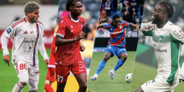 Aliou Badara Baldé et Mohamed Lamine Diaby Fadiga, buteurs guinéens en Europe.