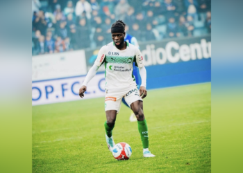 Aliou Badara Baldé, Ibrahima Camara et Momo Yansané en action avec leurs clubs respectifs lors des compétitions disputées à l’étranger.