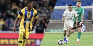 Mohamed Ali Camara et plusieurs internationaux guinéens en action avec leurs clubs lors des compétitions européennes et du championnat saoudien.