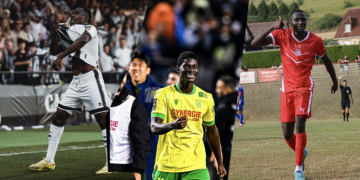 Ousmane Camara, Sory Traoré et Bahereba Guirassy, les Guinéens buteurs ce vendredi.
