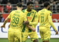 Saïdou Sow lors d’un match de championnat, alors que le défenseur guinéen se rapproche d’un retour au FC Nantes durant le mercato estival.