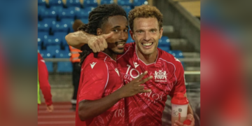 Cobel Sow Garcia sous les couleurs du Stade Lausanne-Ouchy en Challenge League.
