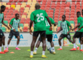 Le Hafia FC face à l’AS Douane lors du match aller du tour préliminaire de la Coupe de la Confédération.