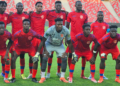 Horoya AC face à la JS Saoura lors du premier tour préliminaire de la Ligue des champions de la CAF.