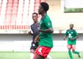 Kaloum FC célèbre sa victoire face aux Aigles Verts de Ziama en Ligue 2 guinéenne.