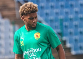 Lamine Diaby Fadiga lors du regroupement du Syli National avant le match contre l’Afrique du Sud.