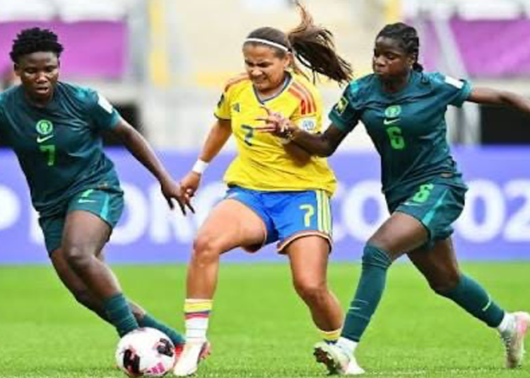 Les joueuses du Nigeria après leur élimination face à la Colombie au Mondial U20 féminin.