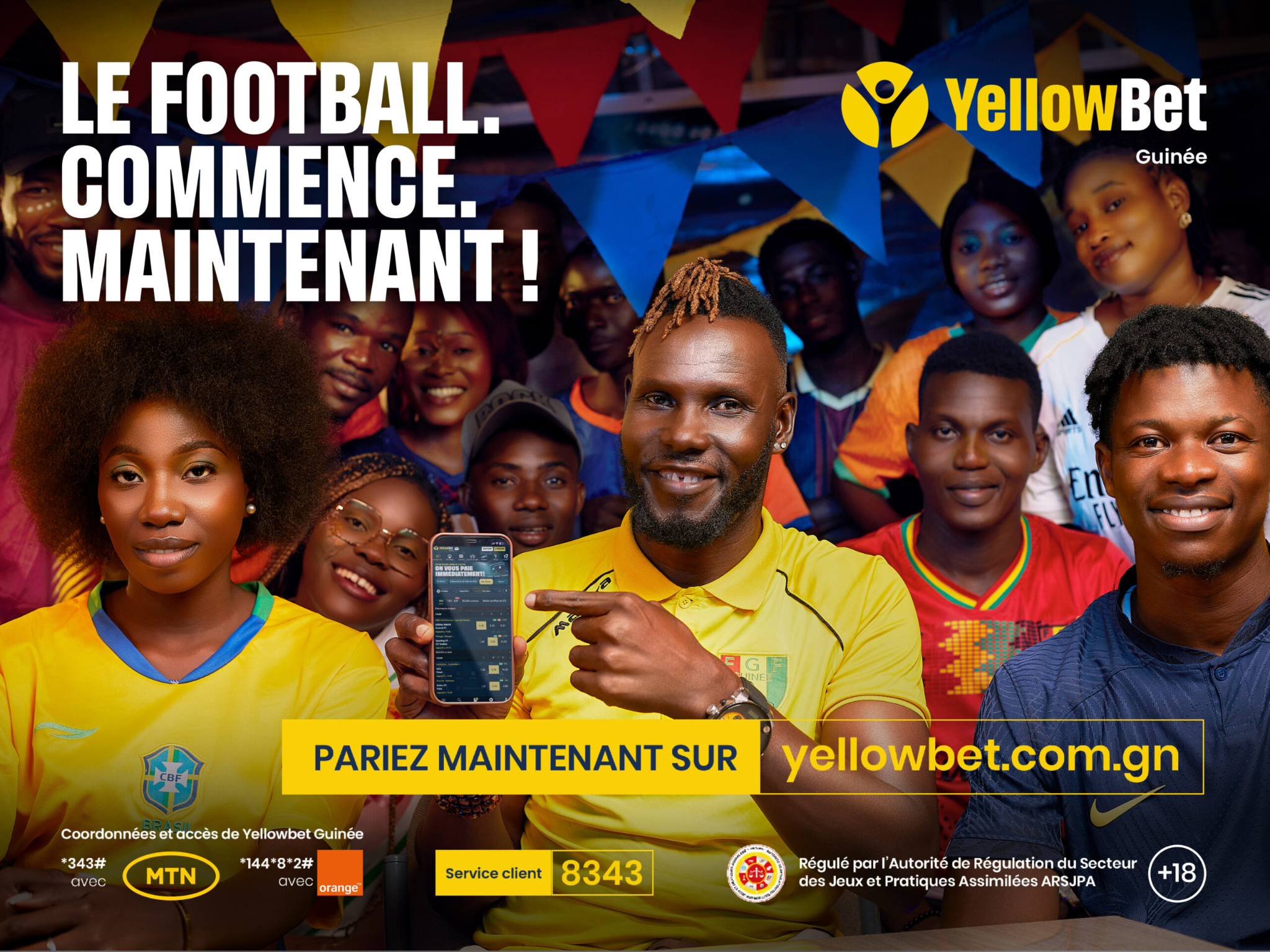 Publicité YellowBet Guinée