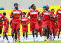 Horoya célèbre sa victoire contre la JS Saoura (3-1) et sa qualification au deuxième tour de la Ligue des champions CAF.