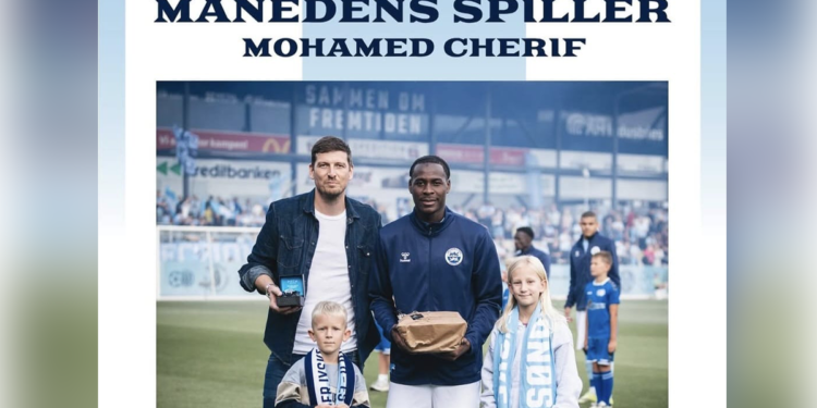 Mohamed Chérif Haïdara élu Joueur du mois par Sønderjyske Fodbold.