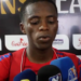 Morlaye Sylla célèbre son but avec le Horoya AC face à la Jeunesse Sportive de Saoura.