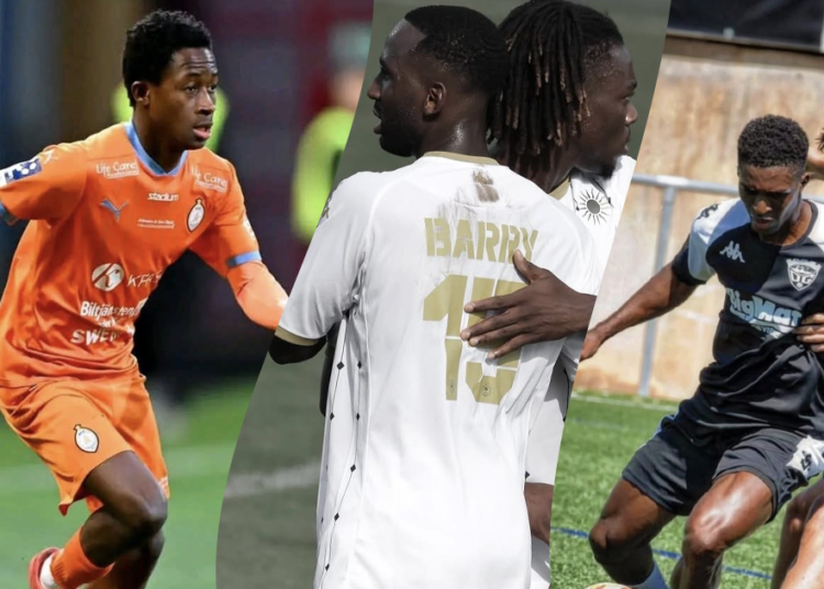 Bouba Barry, Ibrahima Chérif Fofana et Abdourahmane Barry lors de leurs matchs avec leurs clubs.