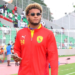 Lamine Diaby Fadiga avec le Syli National après la victoire face au Kenya au Stade du 28-Septembre.