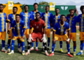 Alhassane Baldé et le Satellite FC célèbrent leur victoire contre Alu Star de Fria lors de la 5e journée de Ligue 2 guinéenne.