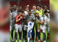 Sékou Yansane célèbre son but avec Al Duhail face au SC Al Shamal.