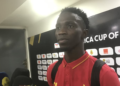 Aboubacar Bachir Bangoura sous les couleurs d’Al-Merrikh lors du match contre le Horoya AC au stade du 28-Septembre à Conakry.