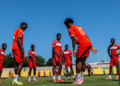Yagouba Gnagna Barry, buteur du Horoya AC lors de la victoire (1-0) face à Al Merreikh en Ligue des champions de la CAF.