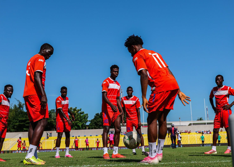 Yagouba Gnagna Barry, buteur du Horoya AC lors de la victoire (1-0) face à Al Merreikh en Ligue des champions de la CAF.