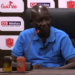 Nouhoum Diané, entraîneur du Horoya AC, lors de la conférence de presse avant le match contre Al Merreikh.