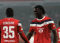 Soriba Diaoune sous les couleurs du LOSC Lille après son doublé face à Galatasaray en Ligue des champions.