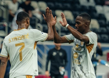Sékou Oumar Yansané sous les couleurs d’Al Duhail lors de la Ligue des champions des clubs du Golfe.